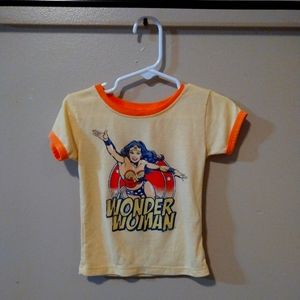 Toddler Wonder Woman Ringer T-Shirt, Yellow and Orange 2T